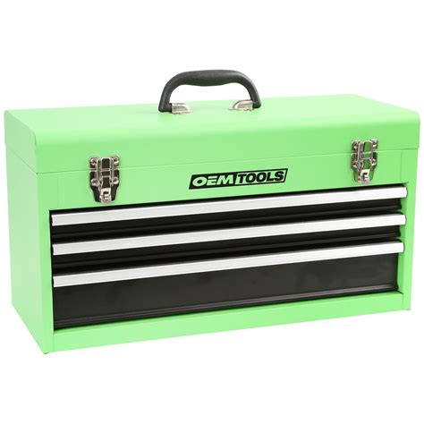 2-drawer metal portable tool box|20 inch 3 drawer toolbox.